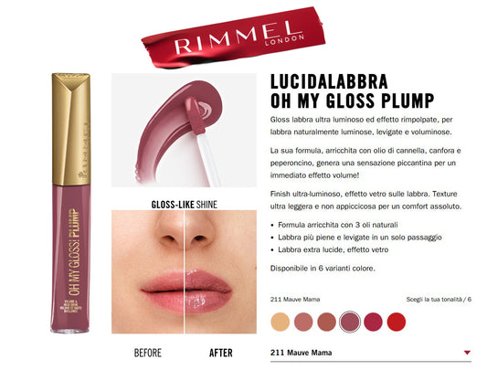 Rimmel London Oh My Gloss Plump N.211