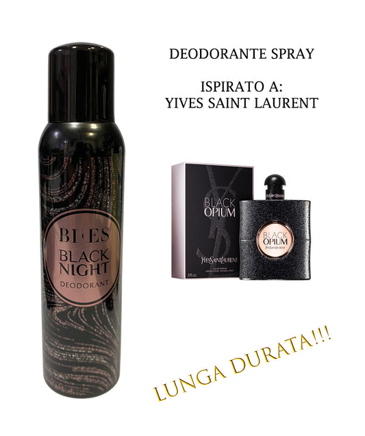 Blister 12pz. Deodorante Bi.Es. BLACK NIGHT 150ml