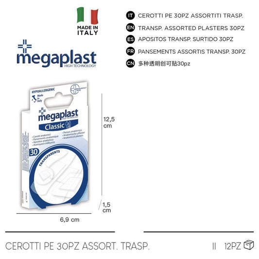 112387 Cerotti trasparenti CLASSICI 30pz assortiti