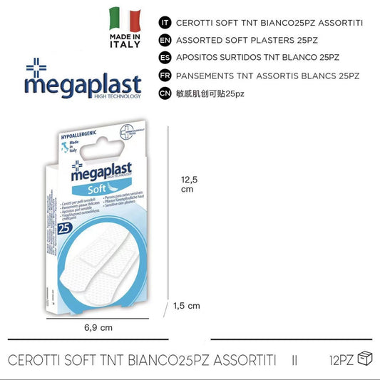 112394 Cerotti PELLI SENSIBILI in TNT bianco 25pz assortiti