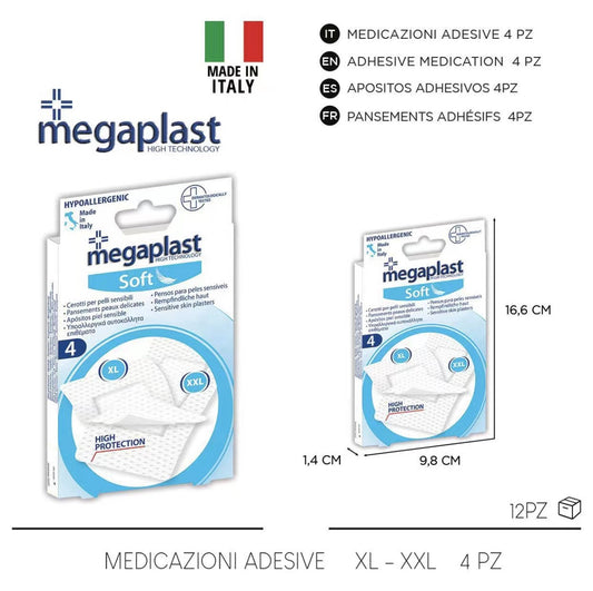 112424 Cerotti PELLI SENSIBILI in TNT bianco XL+XXL 4pz