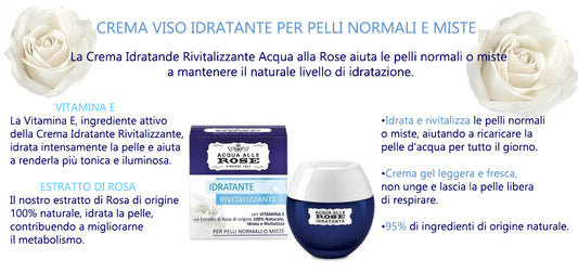 Acqua alle Rose CREMA IDRATANTE RIVITALIZZANTE 50ml