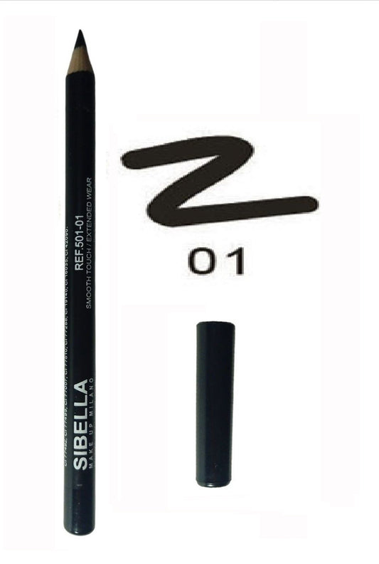 Sibella REF.501-01 (Nero) MATITA OCCHI punta morbida & lunga durata