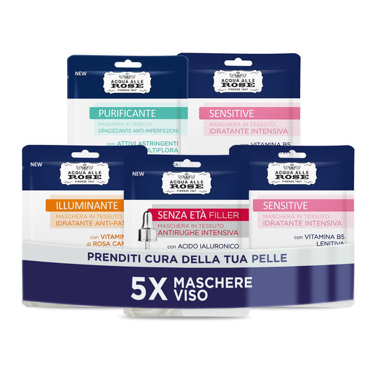 Acqua alle Rose KIT MISTO MASCHERE VISO 5 PZ