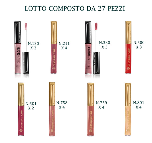 Lotto da 27pz OH MY GLOSS PLUMP